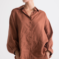 Ryder Linen Shirt - Rust