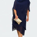 Zahra Chiffon Events Dress - Navy
