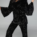 Zara Sequin Pants - Black