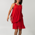 Poppy Chiffon Dress - Red