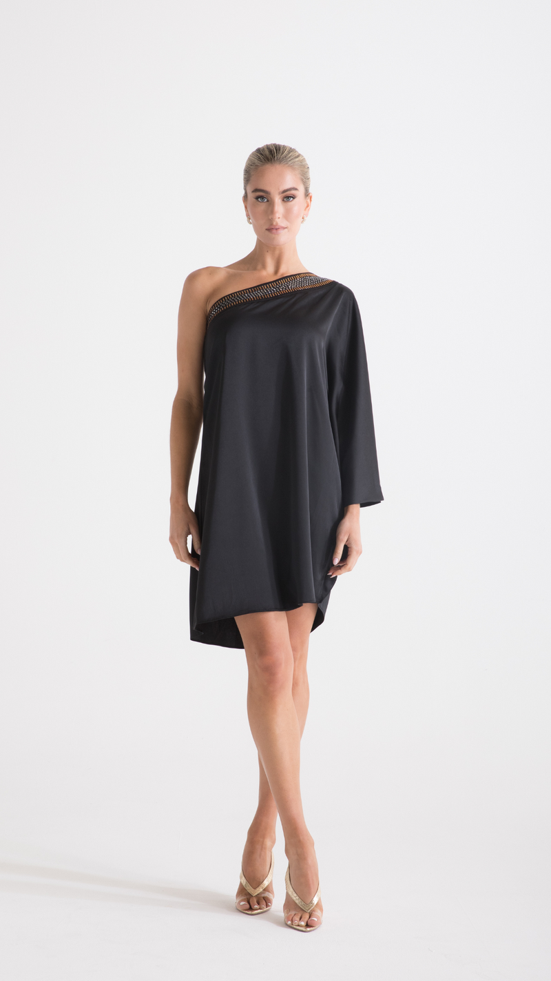 Paris Embellished Dress - Black