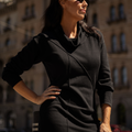 Holly Cotton Knit Dress - Black