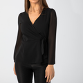 Alice Wrap Top - Black