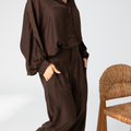 Mason Cupro Pants - Chocolate