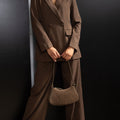 Ravyn Suede Clutch Handbag - Mocha