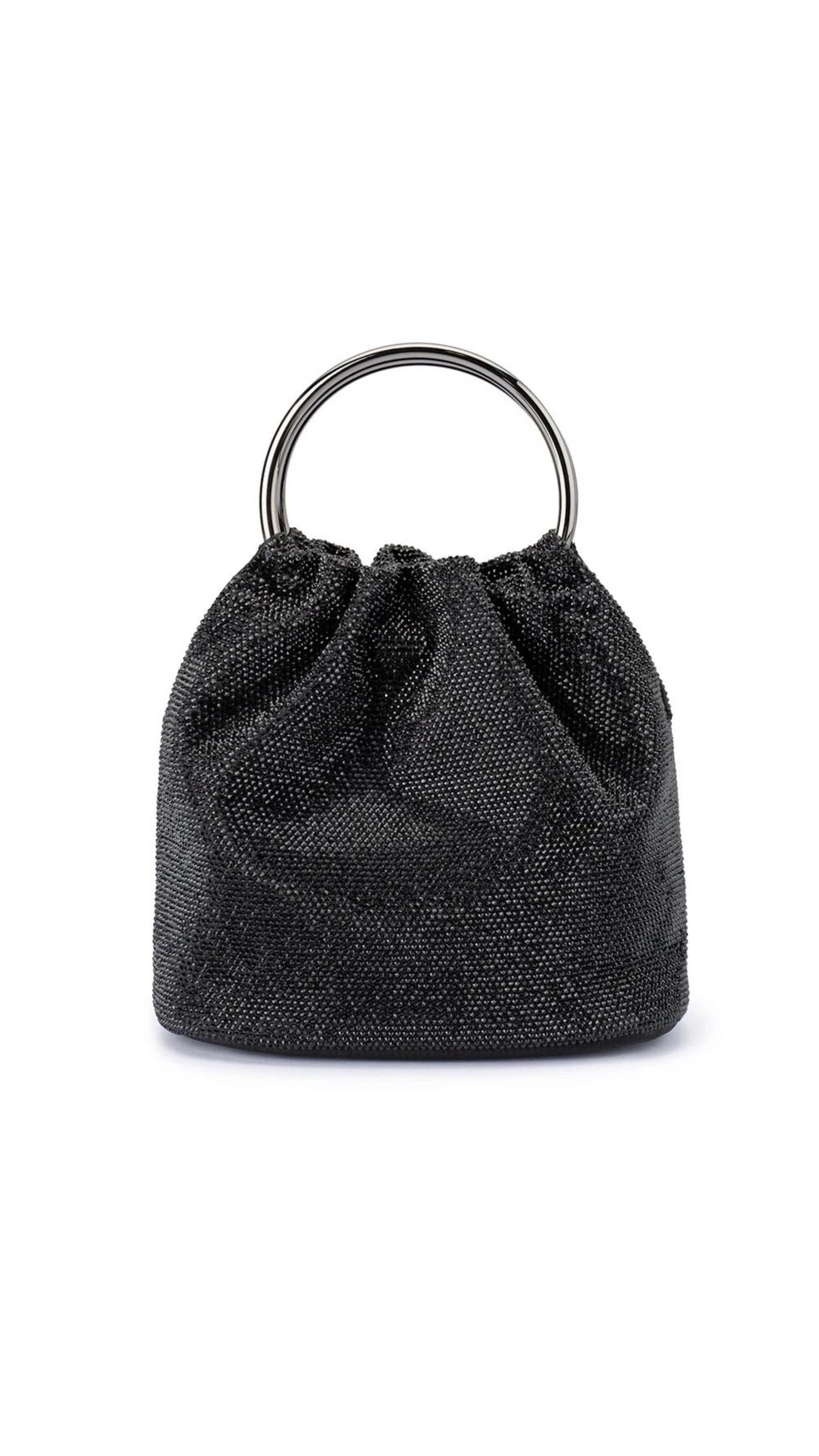 Olga Berg Mabel Black Crystal Top Handle - Black