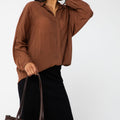 Axis Lyocell Tencel Shirt - Chocolate