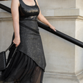 Elsa Sequin Singlet - Black