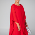 Zaria Chiffon Events Dress - Red