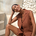 Marley Linen Shorts - Rust