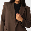 Midtown Longline Blazer - Chocolate