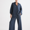 Ryder Linen Shirt - Navy