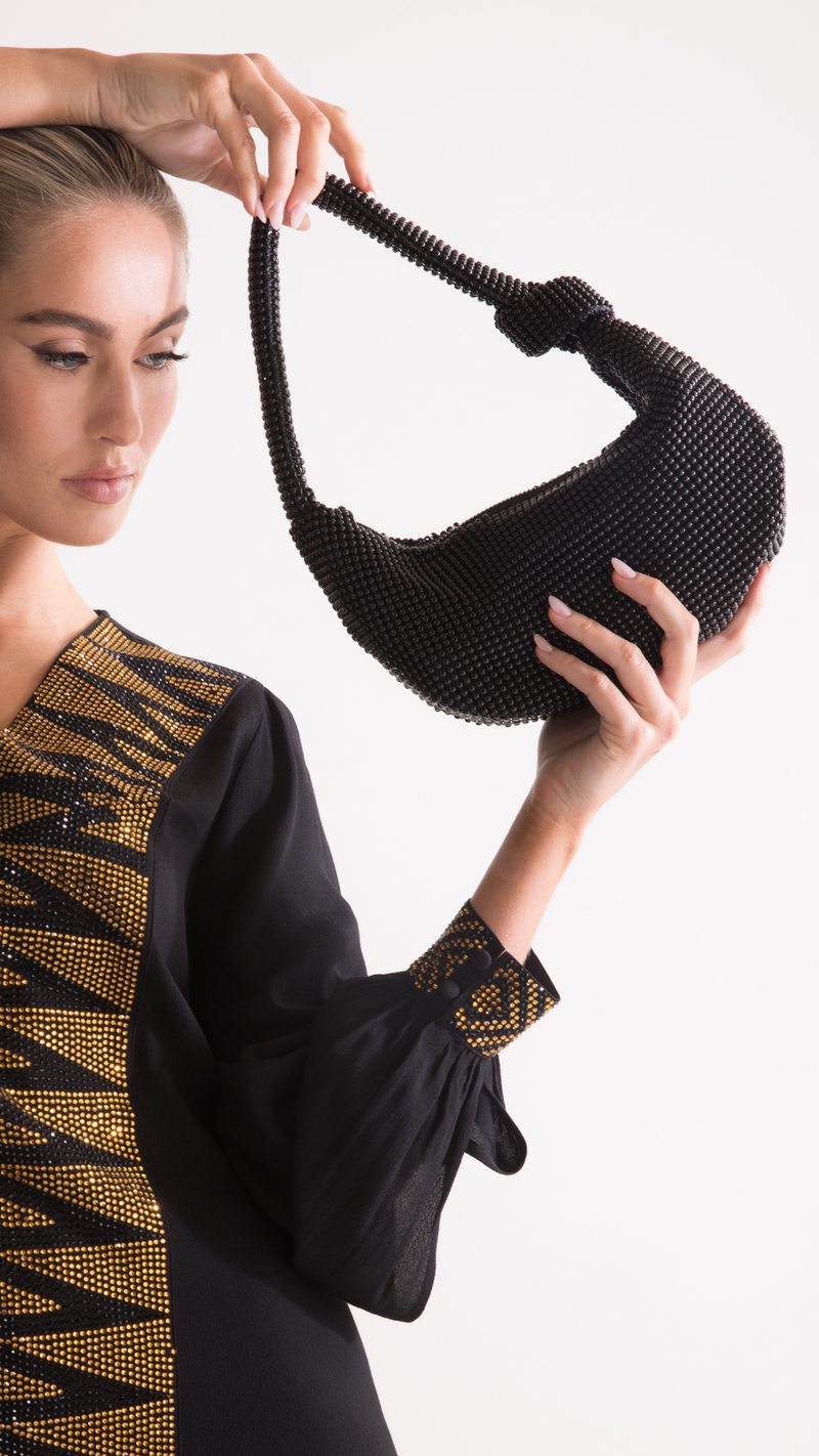 Olga Berg - Franka Ball Mesh Bag - Black