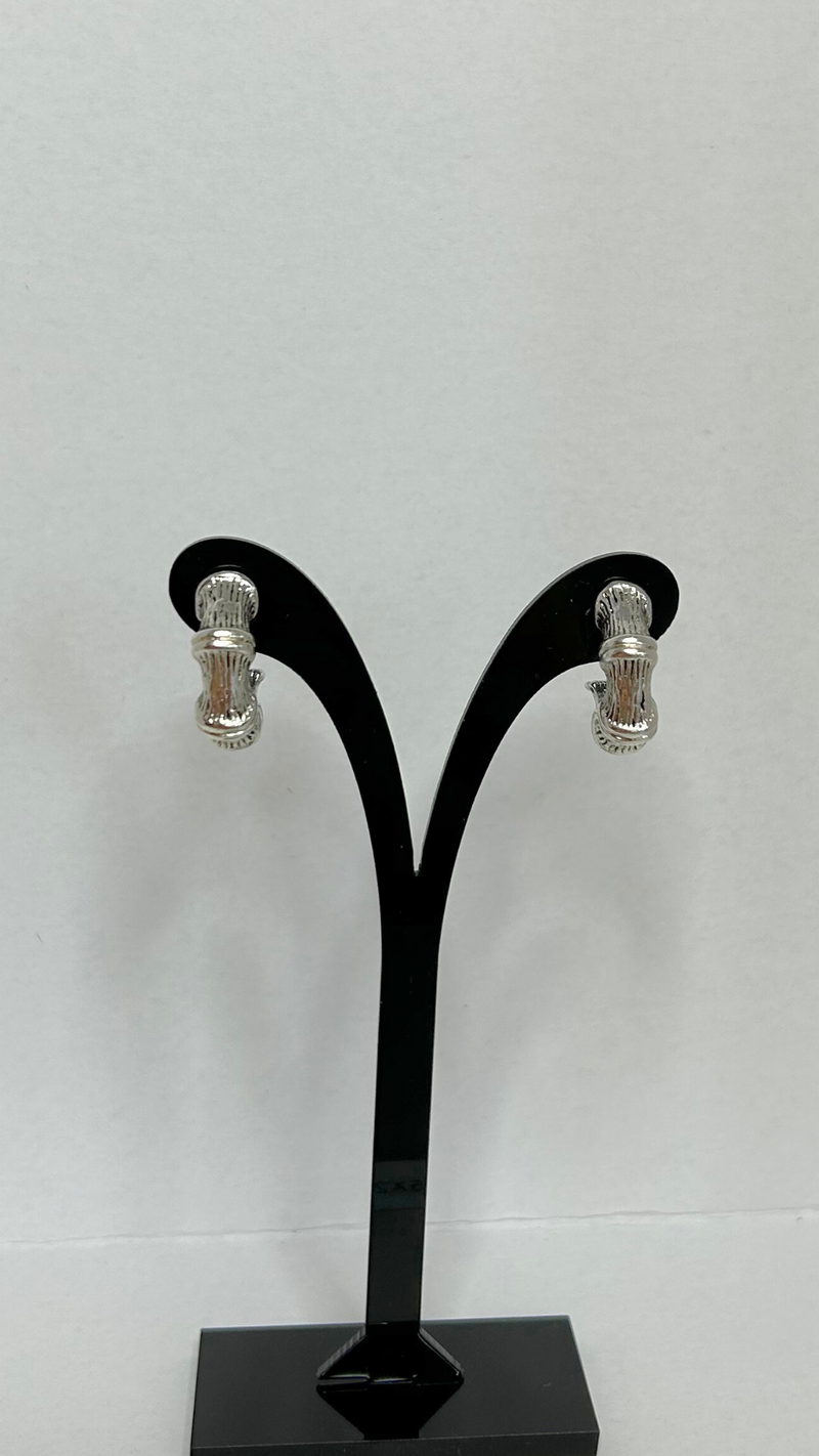 Kitte Bambu Earrings - Silver