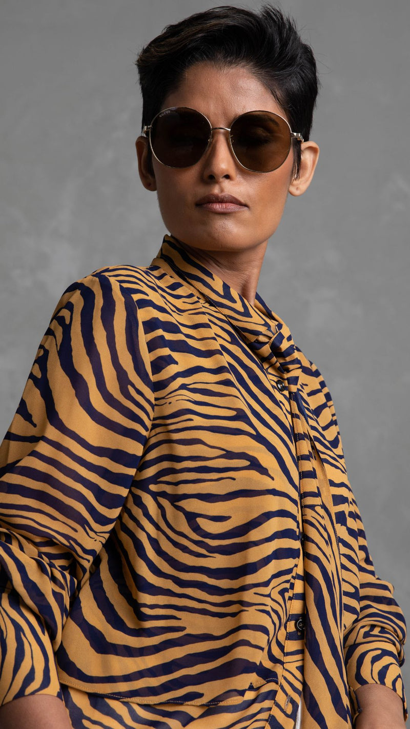 Gucci Round Retro Sunglasses - Gold