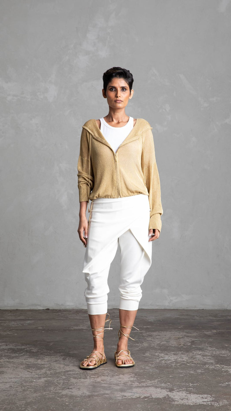 Charli Crossover Ponte Pants - Warm White