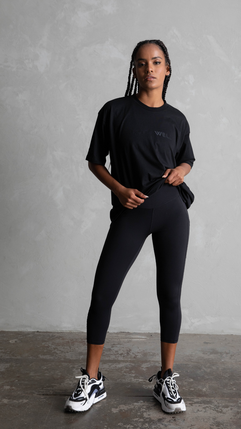 CTL Active Oversized Longline Tee - Black
