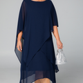 Zaria Chiffon Events Dress - Navy