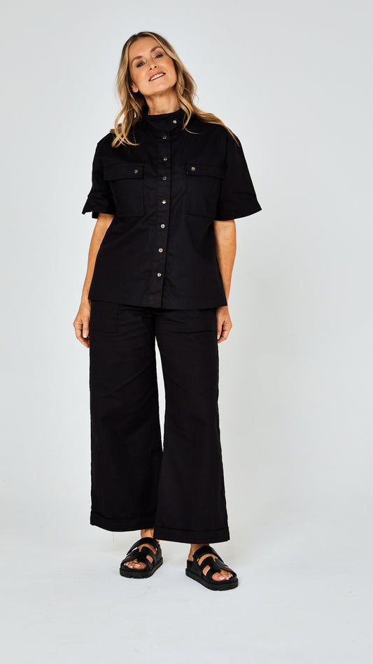 Rhett Cotton Canvas Pants - Black