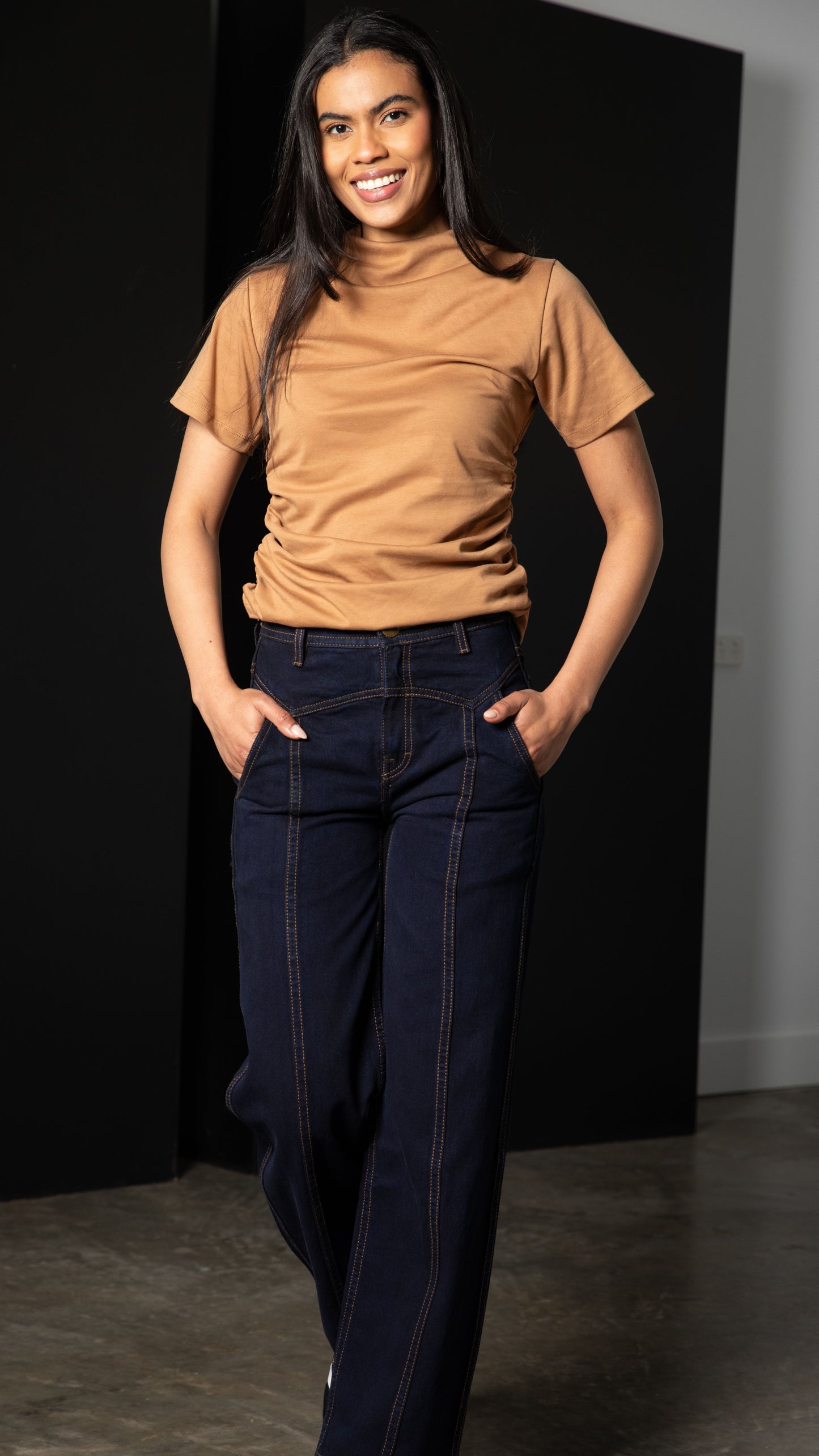 Society Cotton Air Top - Chocolate