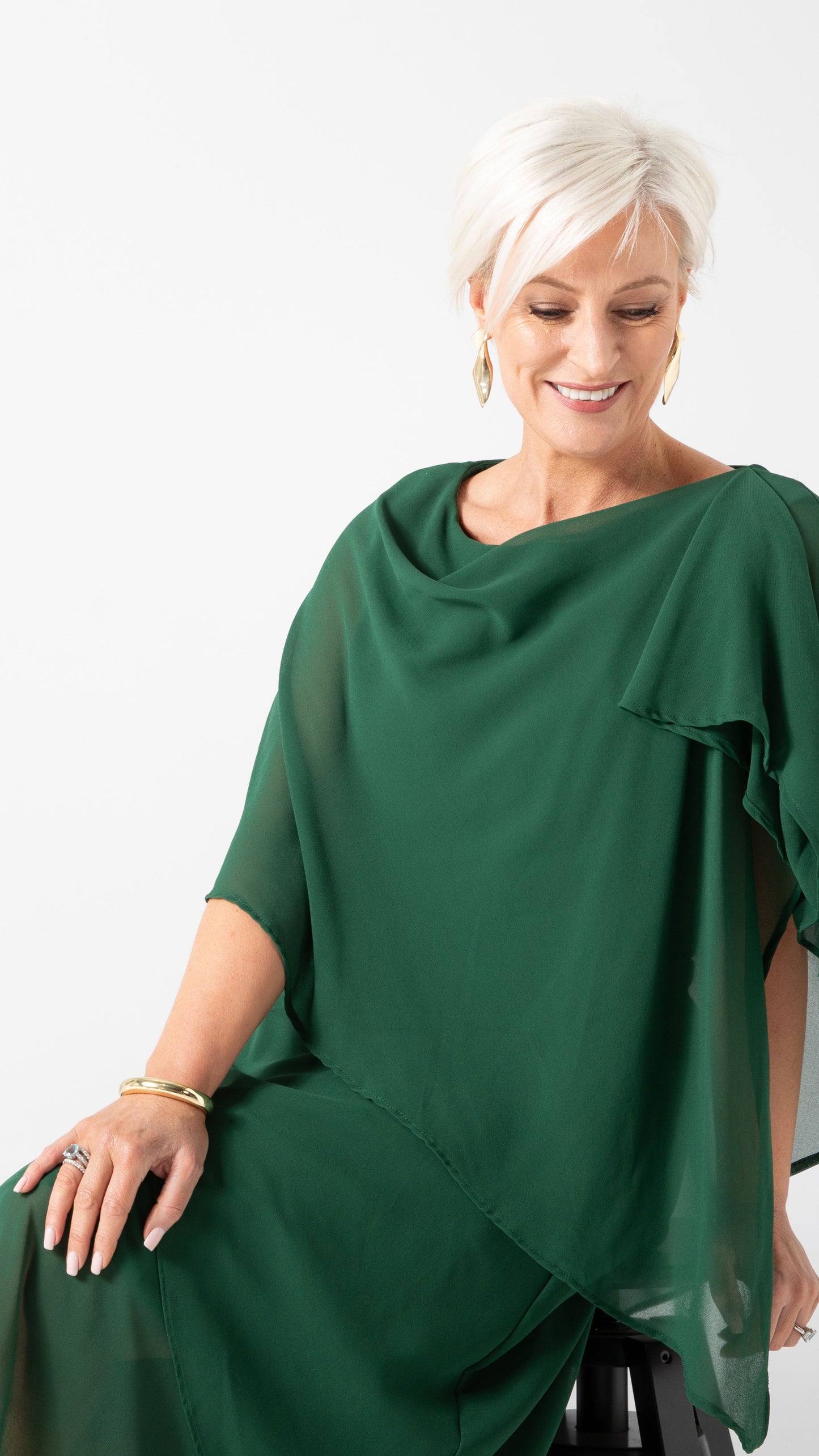 Zahra Chiffon Events Dress - Emerald