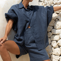 Marley Linen Shorts - Navy