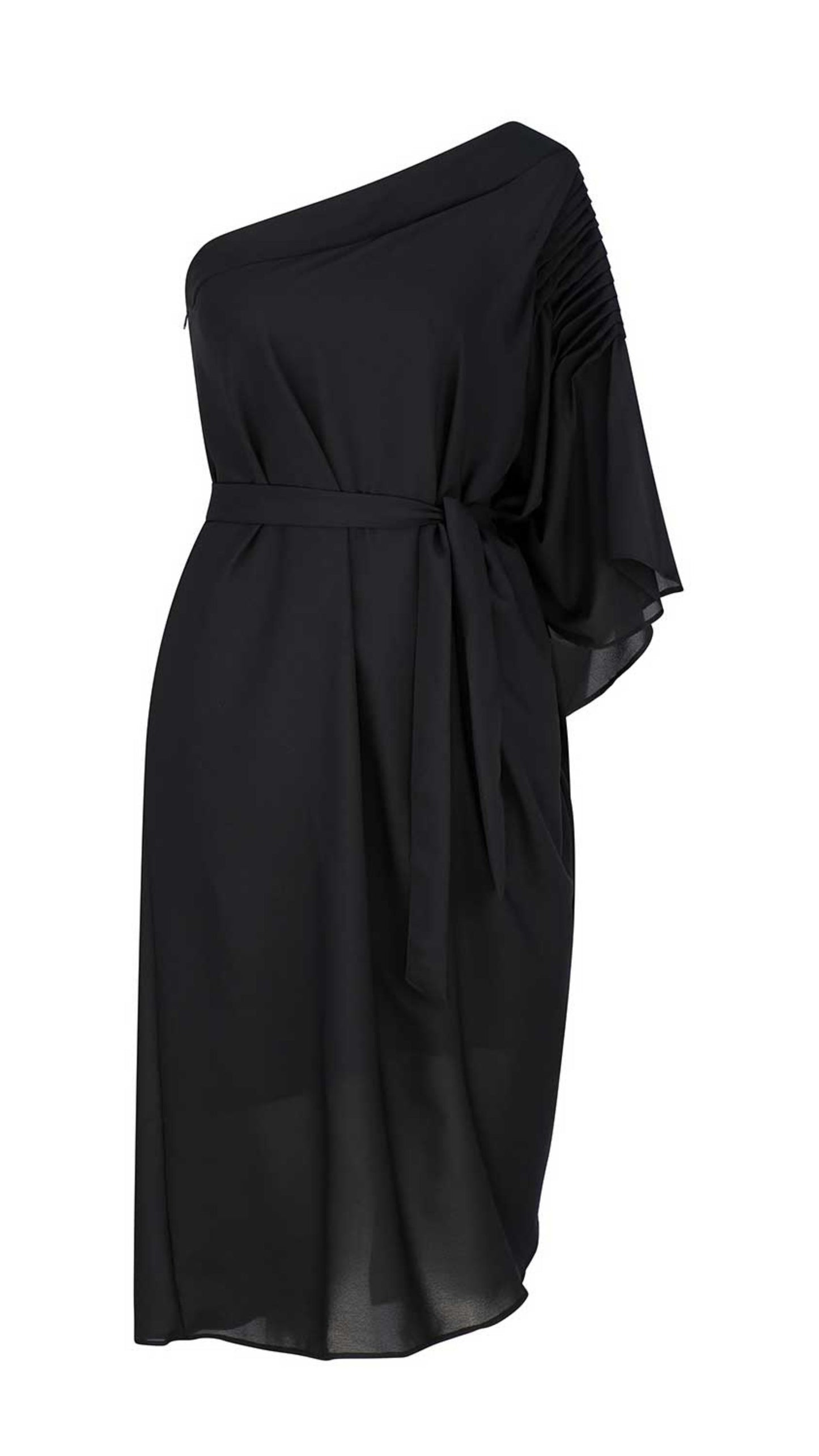 Toulouse One Shoulder Dress - Black