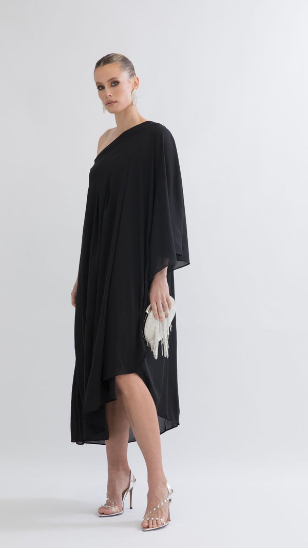 Hadassah Chiffon Dress - Black