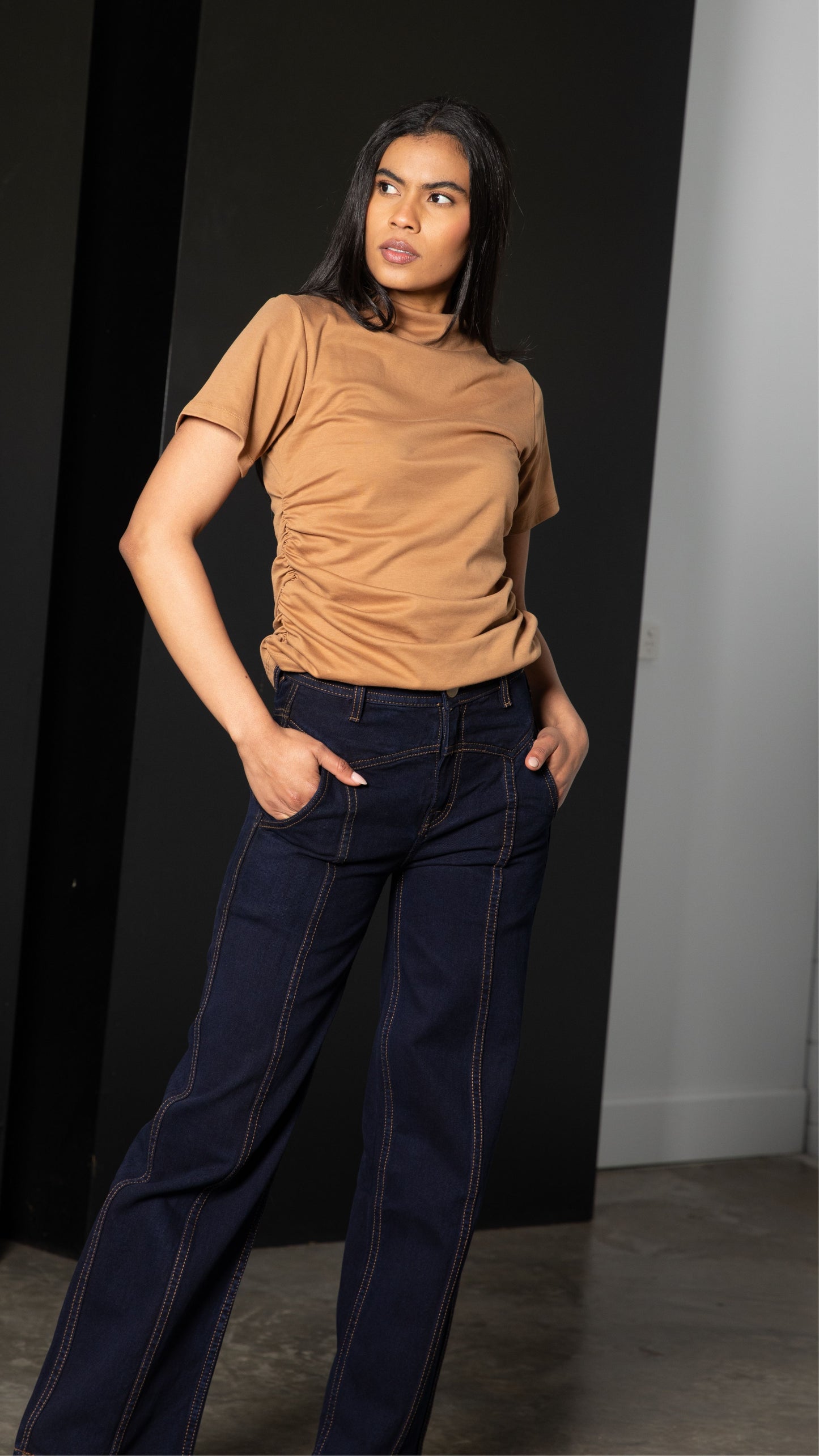 Society Cotton Air Top - Chocolate