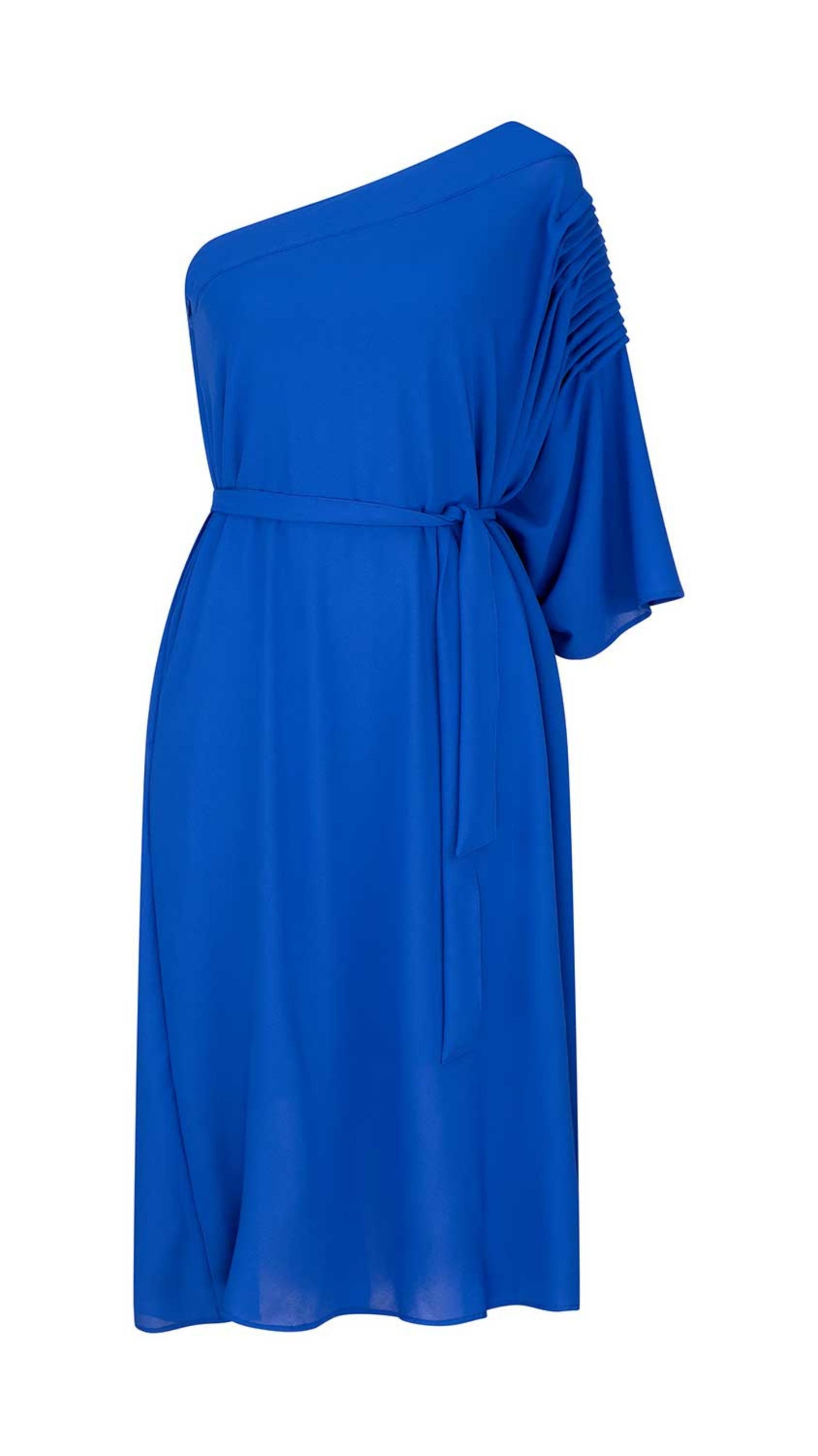 Toulouse One Shoulder Dress - Blue