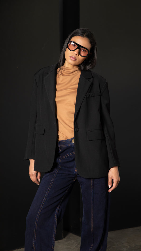 Montana Boxy Blazer - Black