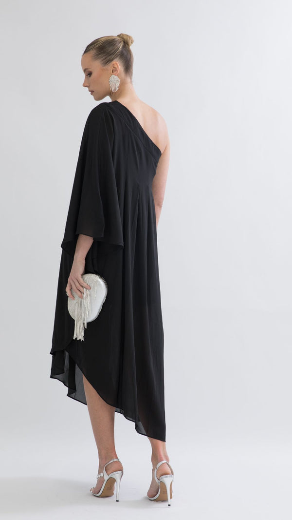 Hadassah Chiffon Dress - Black