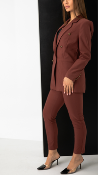 Valentina Cigarette Stretch Pants - Chocolate