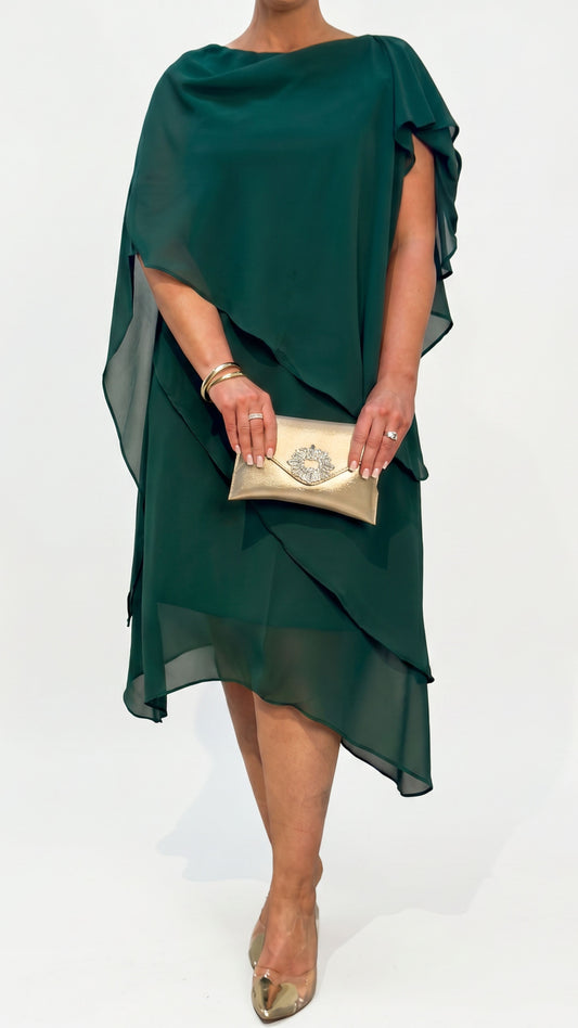 Zahra Chiffon Events Dress - Emerald