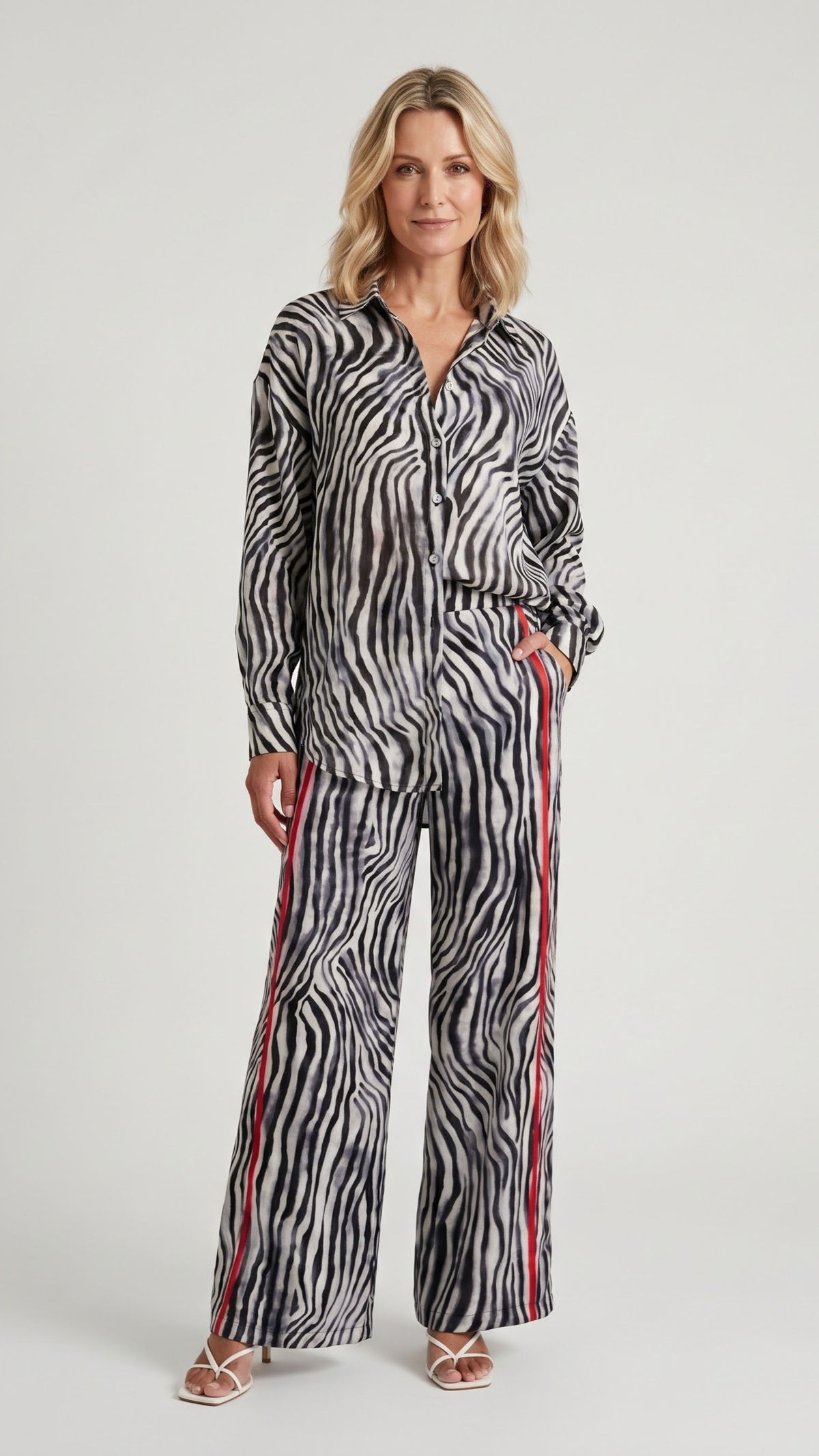 Layla Rayon Shirt - Zebra Print