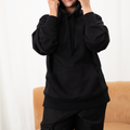 CTL Unisex Oversized Longline Hoodie - Black