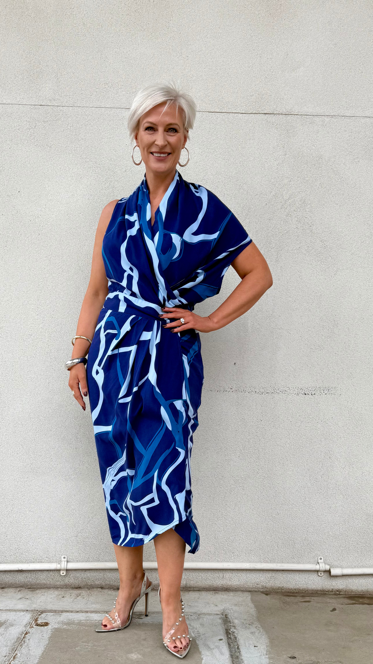 Darcy Print Dress - Blue