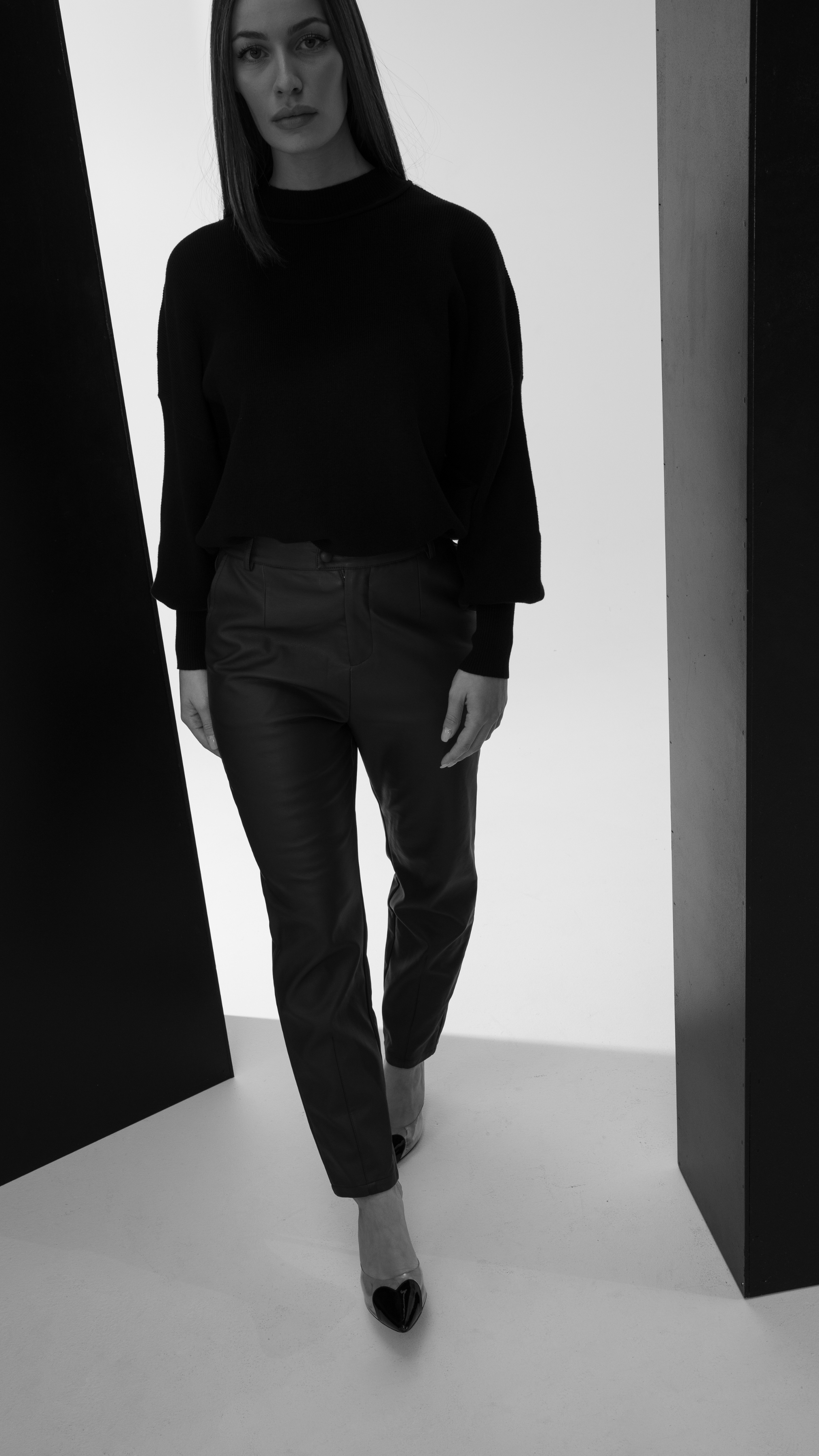 Onyx Faux Leather Pants - Black