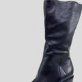 Lavillas Leather Boots With Rubber Soles - Black