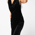 Emma Stretch Velvet Dress - Black