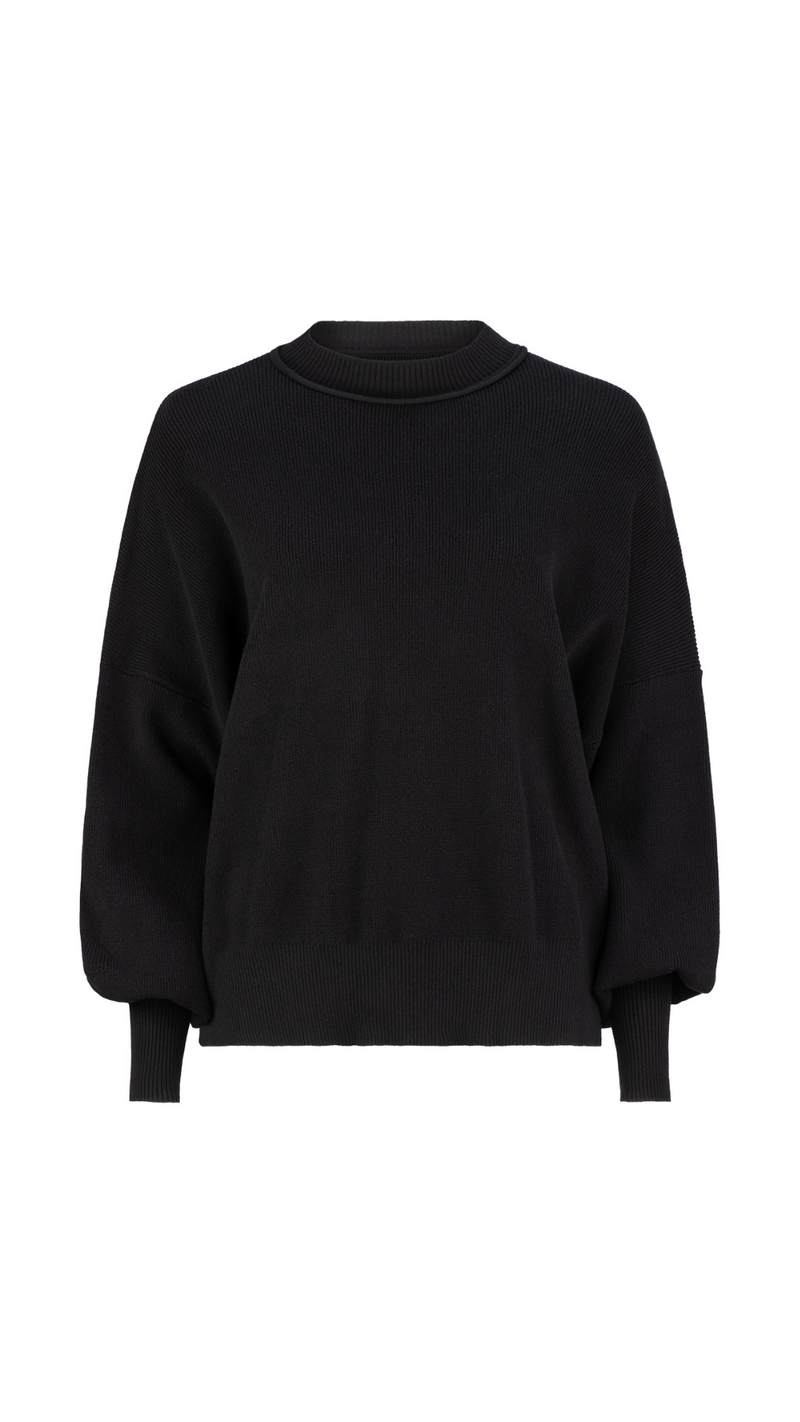 Marco Lightweight Cotton Top - Black