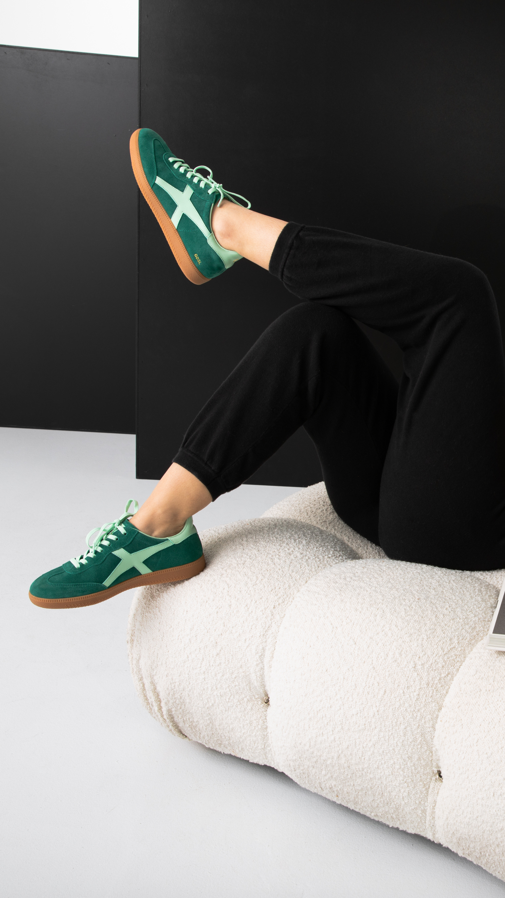 Goodsole 2001 Crossroads - Pine Green Suede/Green Leather