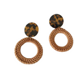 Basket Weave Earring - Tortoiseshell