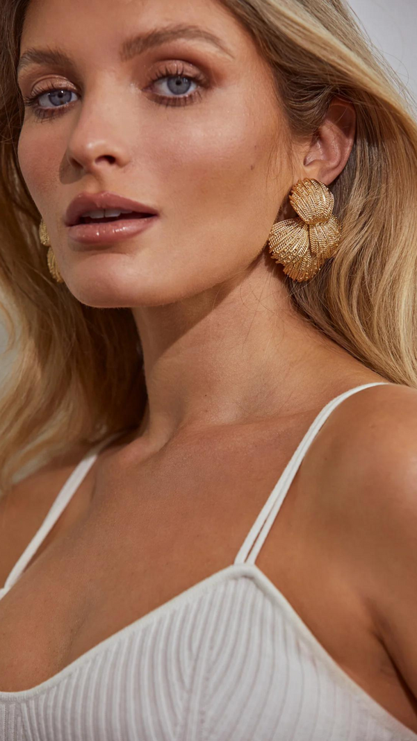 Kitte Editorial Earrings - Gold