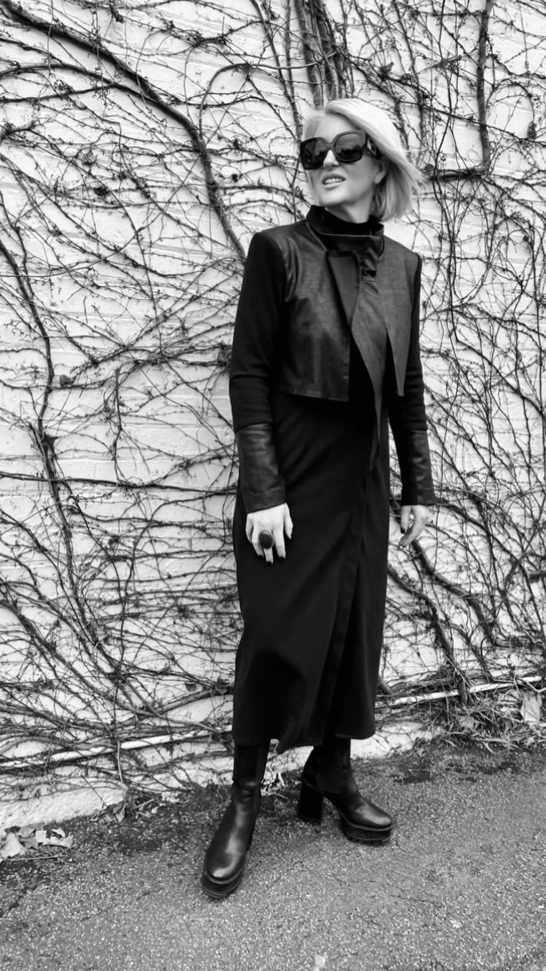 Paris Longline Coat/Dress - Black