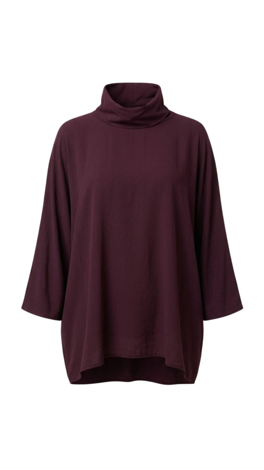 Aviv Viscose Top - Merlot