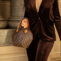 Alessandra Capri Stretch Velvet Pants - Chocolate