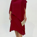 Zahra Chiffon Events Dress - Wine