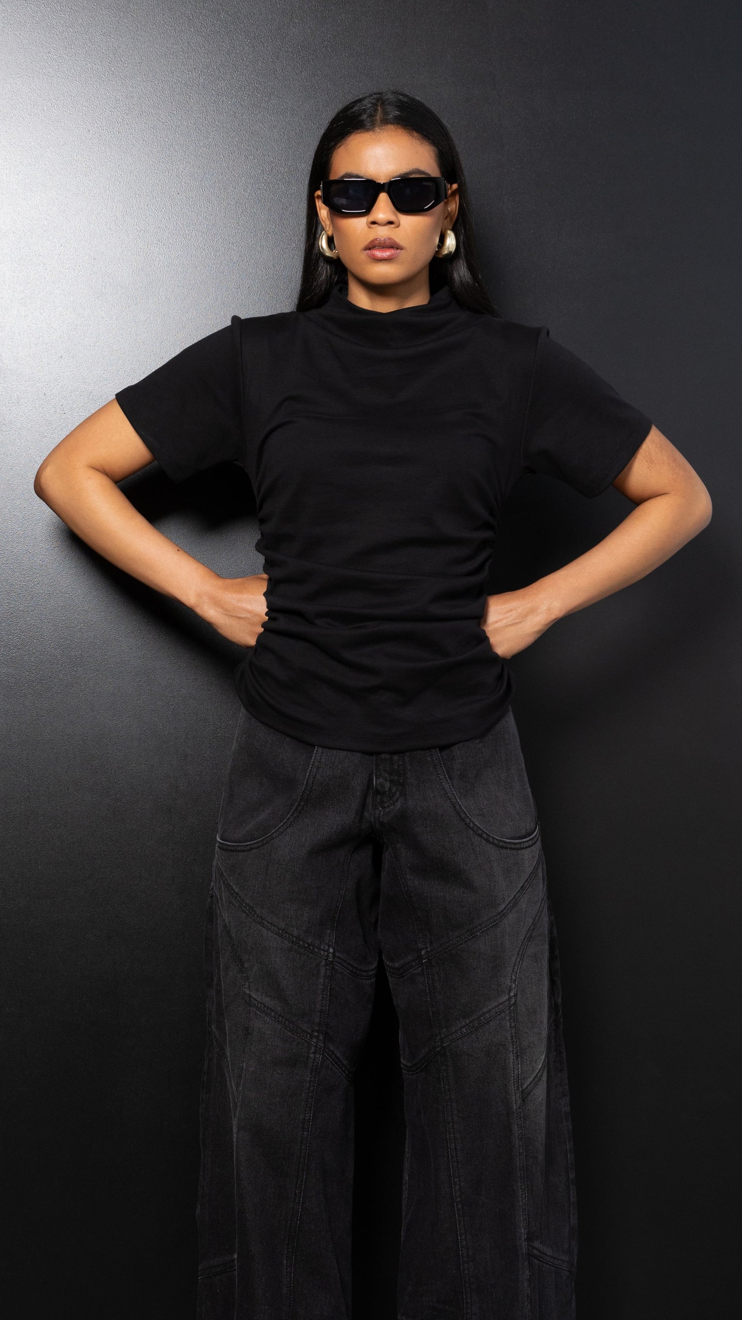 Society Cotton Air Top - Black