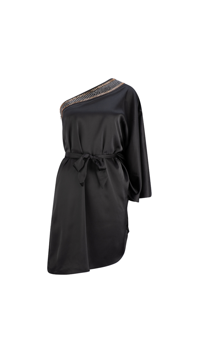 Paris Embellished Dress - Black
